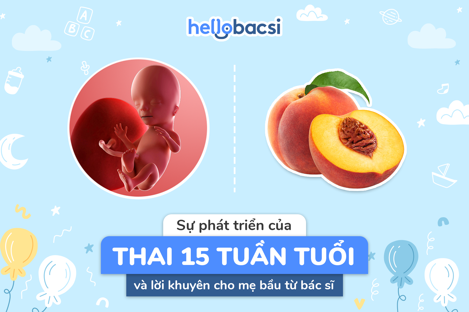 Thai nhi 15 tuần: Sự phát triển của bé, những thay đổi trong cơ thể mẹ