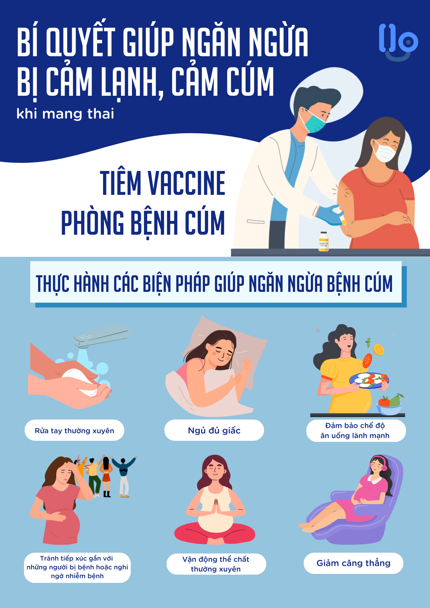 ngừa cảm lạnh, cảm cúm cho bà bầu