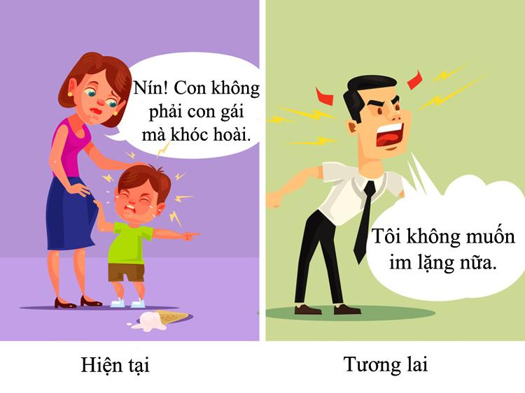 Không nên bắt con kìm nén cảm xúc