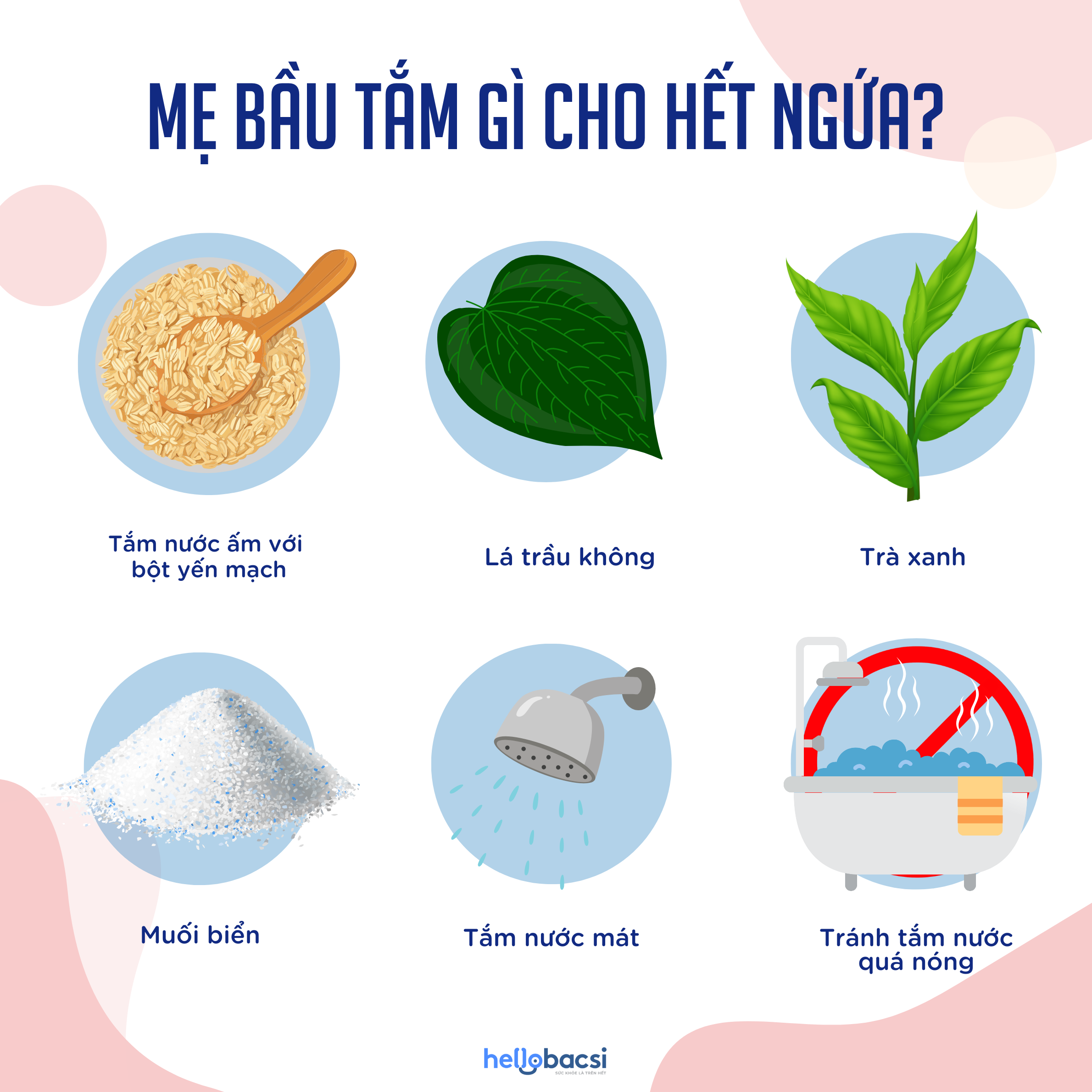 Mẹ bầu tắm gì cho hết ngứa