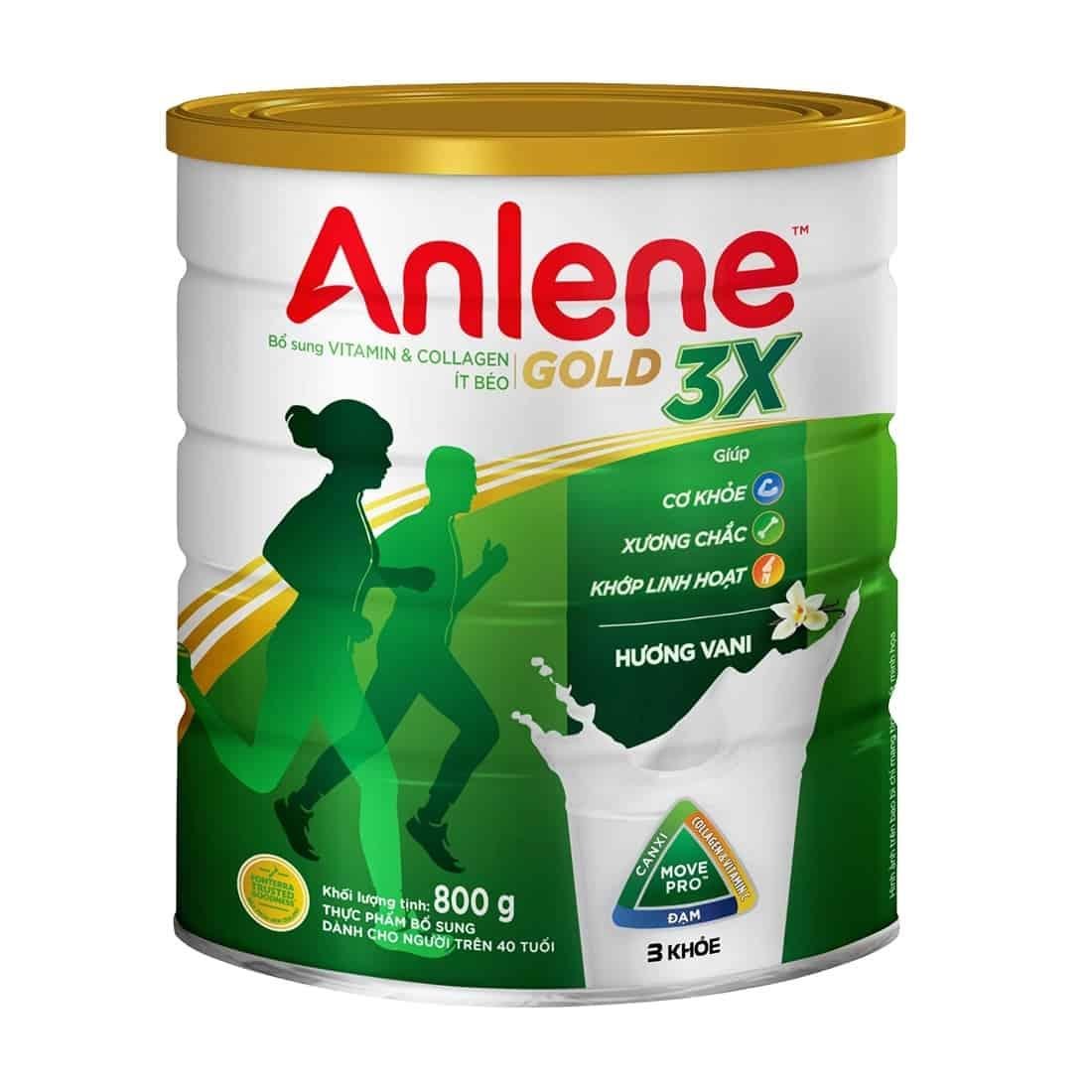 Sữa Anlene 3 Khỏe Gold dành cho người từ 40 tuổi trở lên