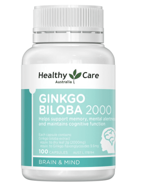 Ginkgo Biloba 2000 Úc: Viên uống hỗ trợ tuần hoàn máu não