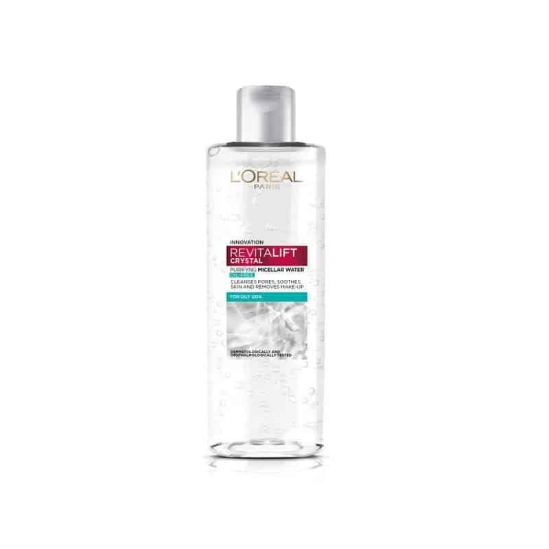 Nước tẩy trang cho da dầu mụn L’Oréal Paris Revitalift Crystal Purifying Micellar Water