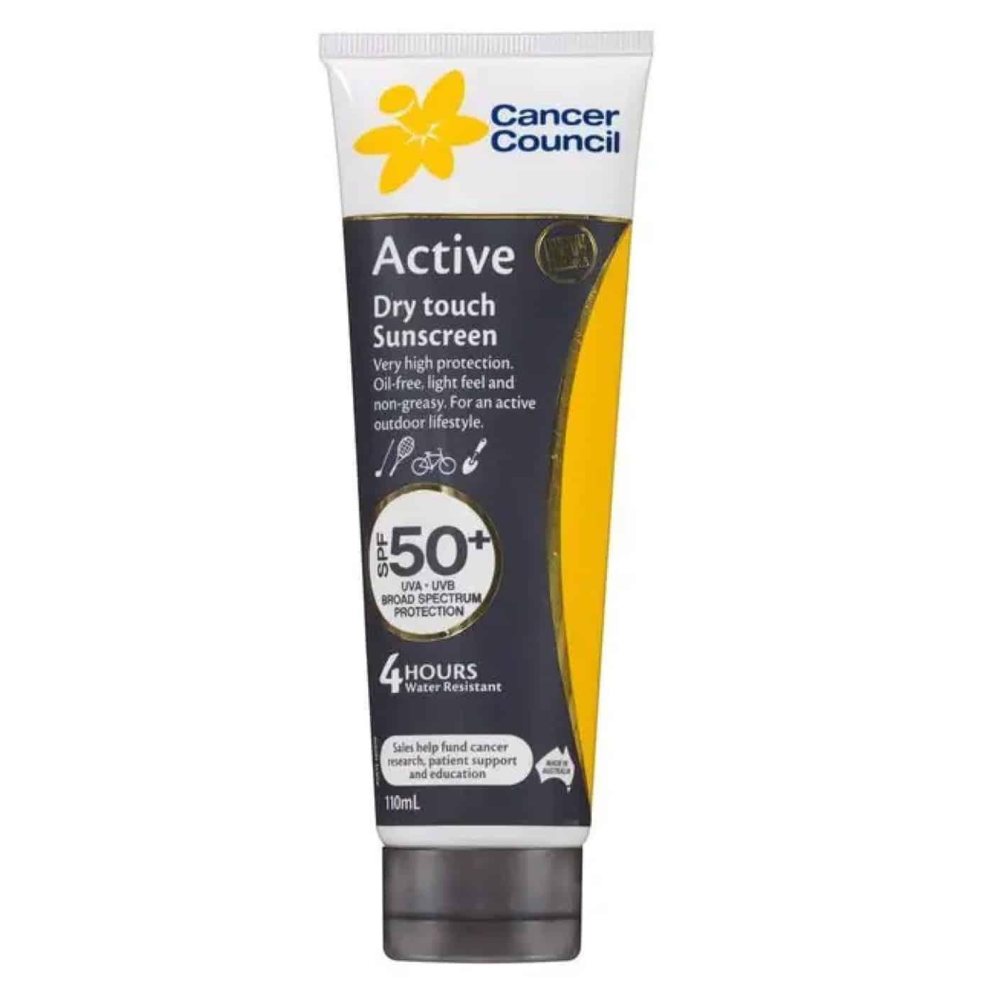 Kem chống nắng và nóng Cancer Council Active Sunscreen 110ml