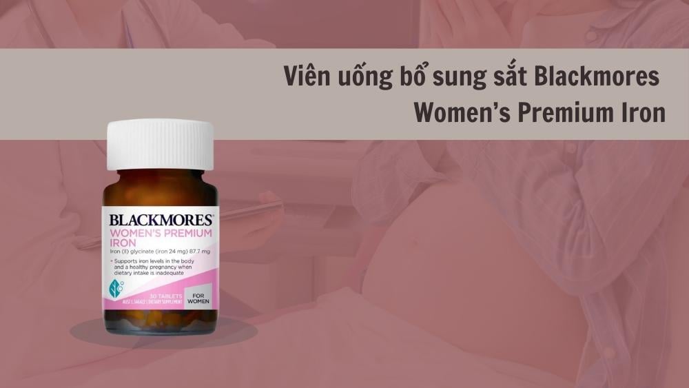 Viên sắt Blackmore pregnancy iron bổ sung sắt cho thai kỳ (Mẫu mới)