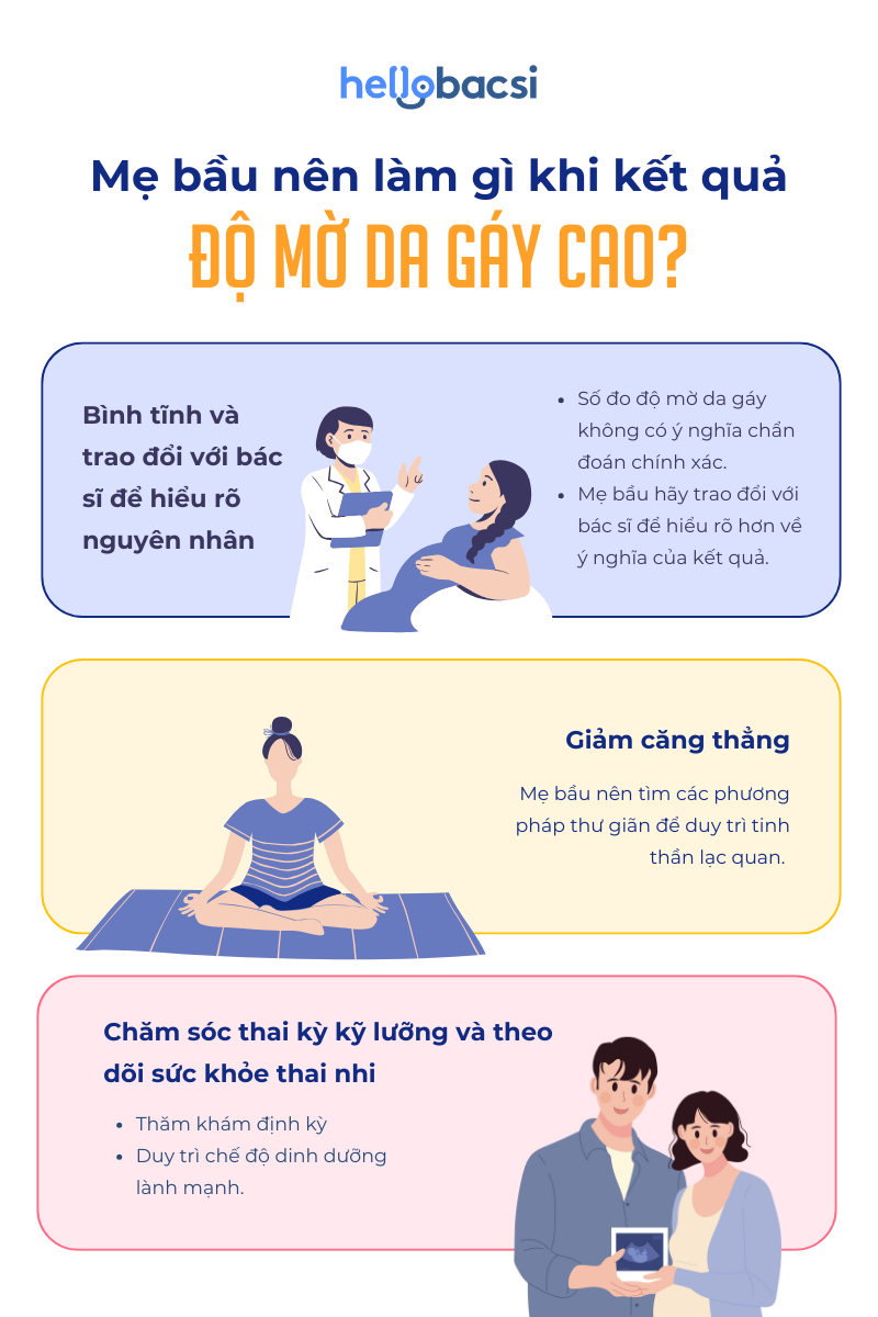 Mẹ bầu nên làm gì khi biết thai nhi có độ mờ da gáy cao?