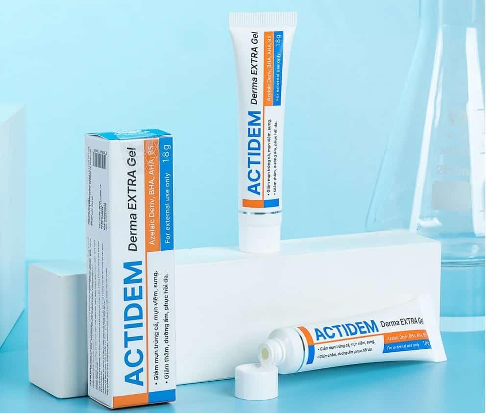 Gel trị mụn, mờ thâm Actidem Derma Extra và cách sử dụng hiệu quả