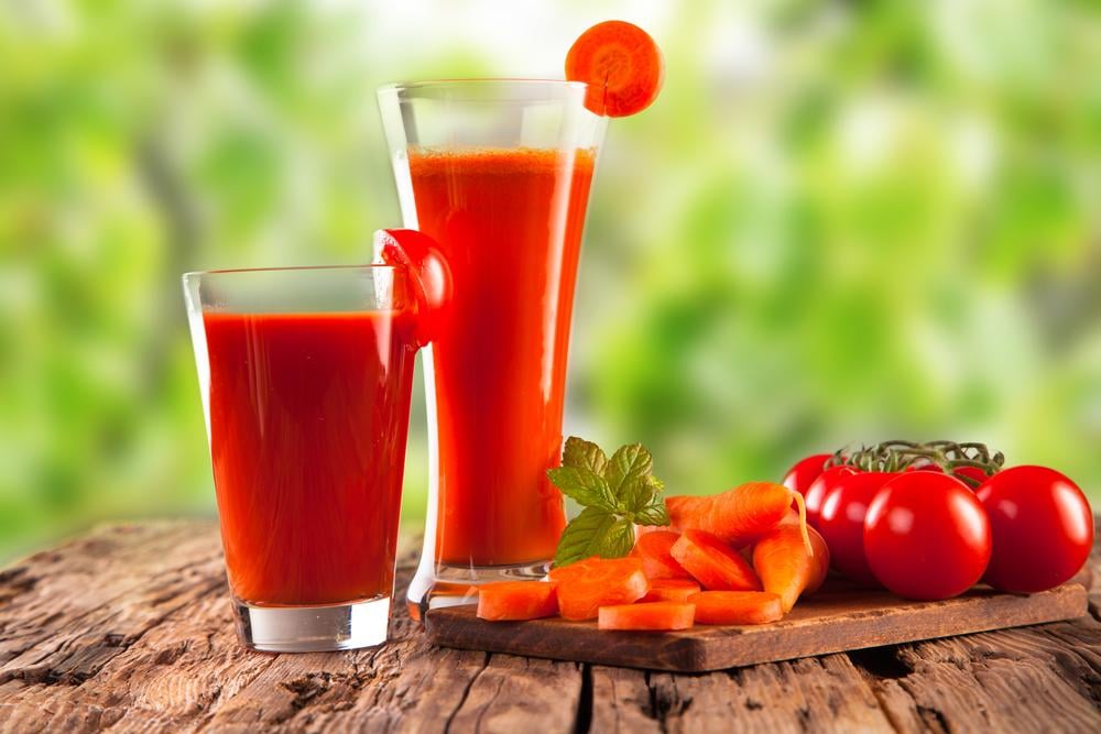 Nước ép cà chua mix cà rốt dưa leo