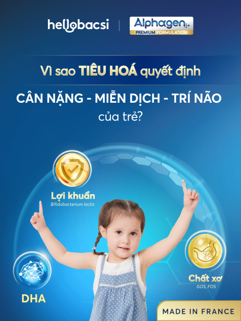 Vì sao tiêu hoá quyết định cân nặng, miễn dịch, trí não của trẻ
