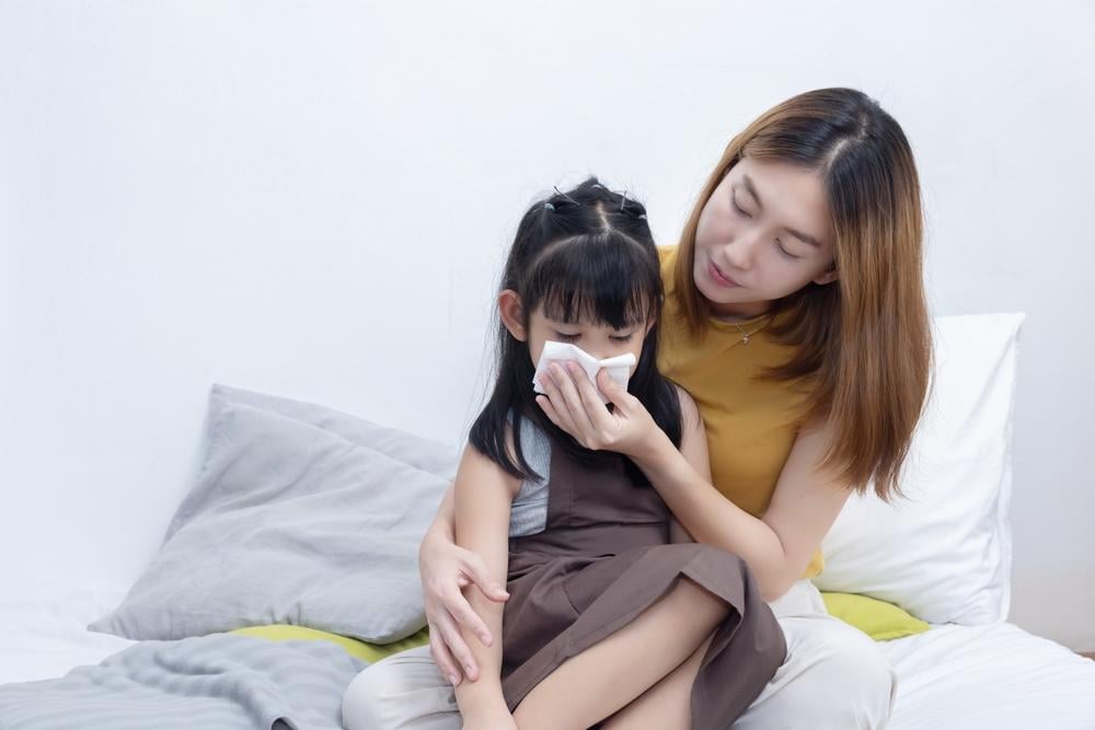 Triệu chứng khi trẻ bị viêm đường hô hấp trên.