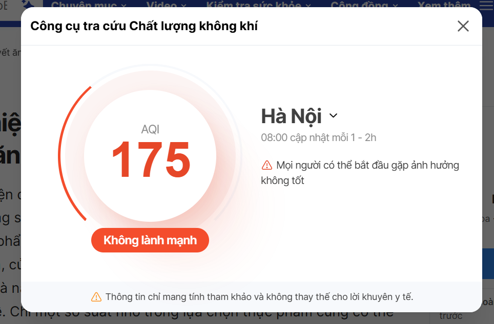 Chất lượng không khí Hà Nội hôm nay: Tra cứu ngay trên Hello Bacsi