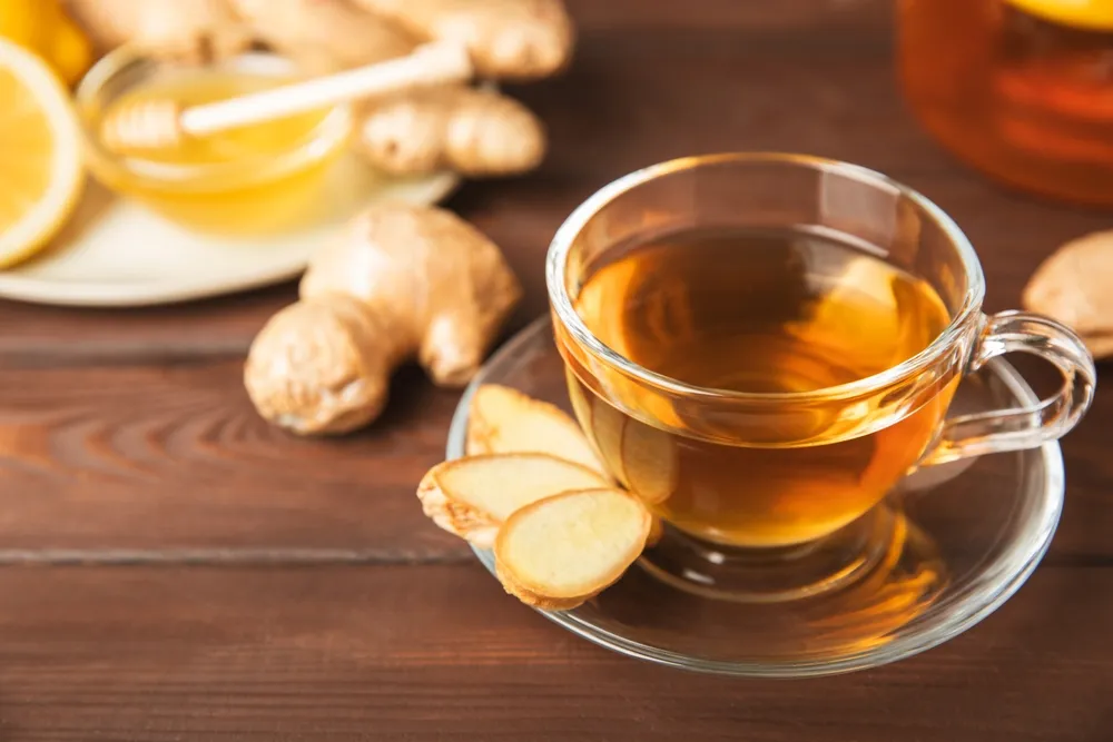 bị đầy bụng khó tiêu nên uống trà gừng