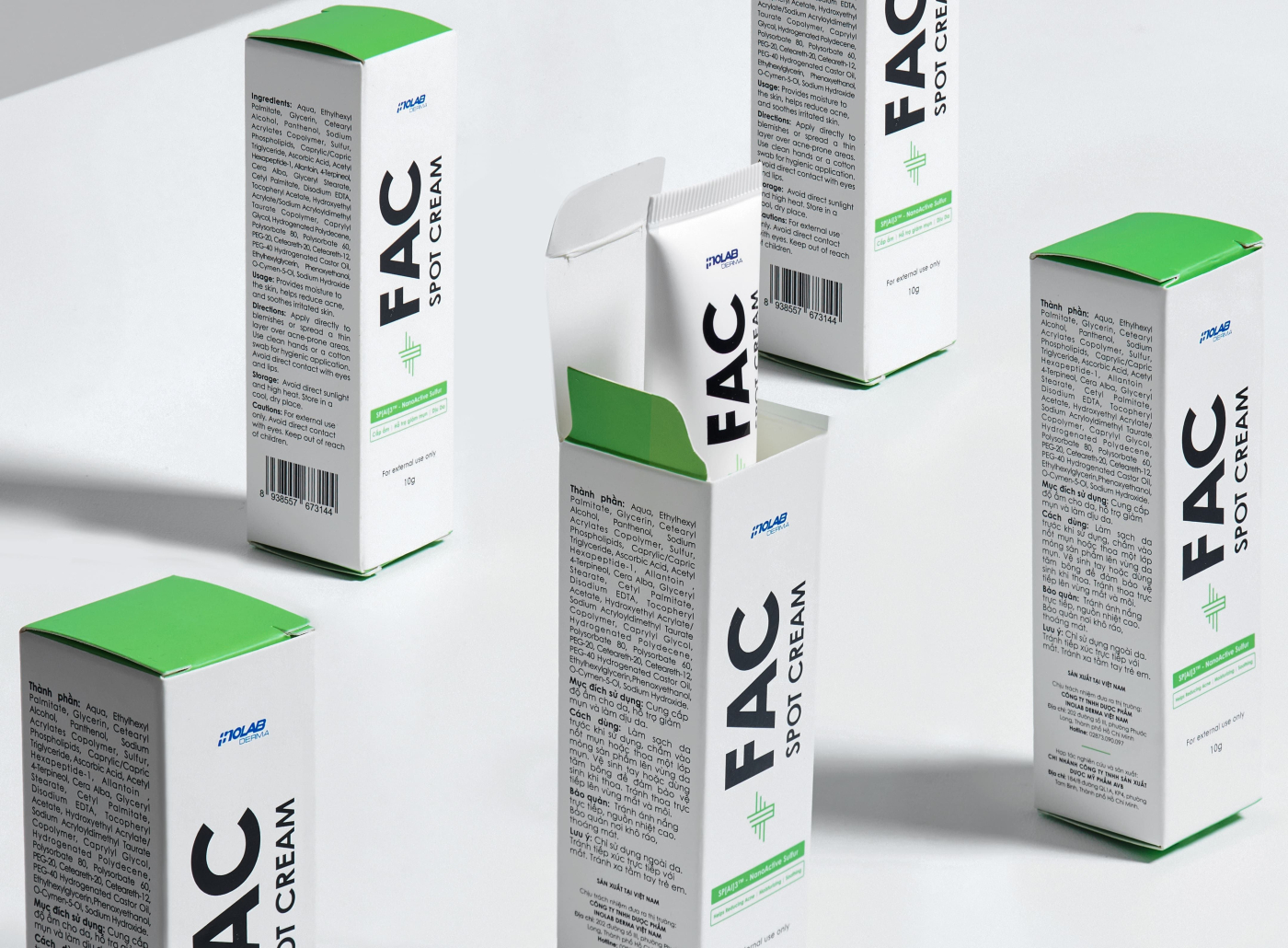 Inolab Derma FAC Spot Cream - Kem chấm mụn không chứa BHA và AHA